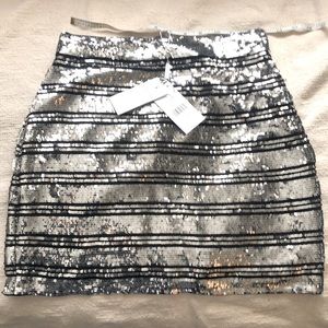 NWT sequined Derek lam Crosby size 2 skirt mini a line